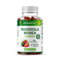 Vitamatic Sugar Free Rhodiola Rosea Gummies 1500 mg per Serving – 60 Gummies – Mixed Berry – Adaptogen Supplement – Made in USA
