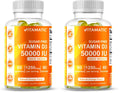 Vitamatic Sugar Free Vitamin D3 50,000 IU Weekly Gummies – 60 Pectin-Based High-Potency D3 for Bone, Teeth & Immune Support (Pack of 2)