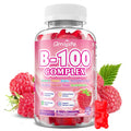 Vitamin B Complex Gummies – All B Vitamins + Methyl B12 | Energy & Immune Support | Raspberry Flavor (60 Count)