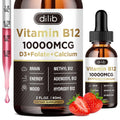 Vitamin B12 Liquid Drops Sublingual 10000 mcg – Triple B-12 Complex (Methyl & Methylcobalamin) for Energy & Mood | Women & Men