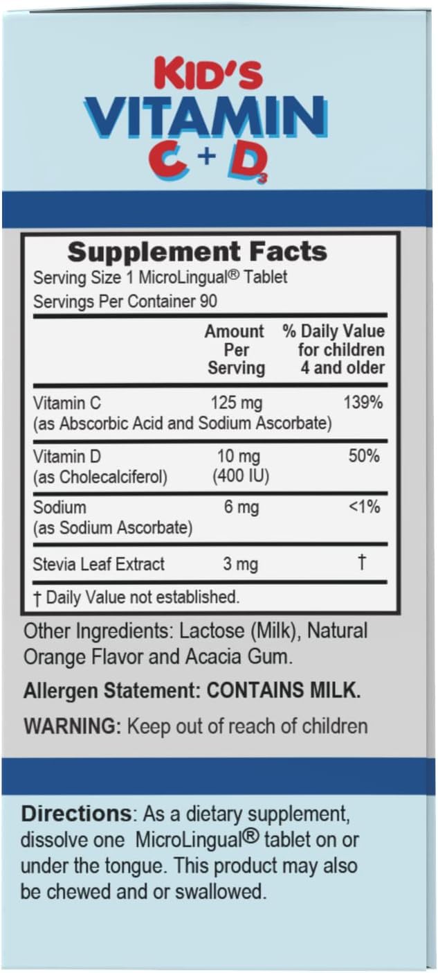 Superior Source Kid's Vitamin C & D3 Clean Melts – Immune Support for Kids