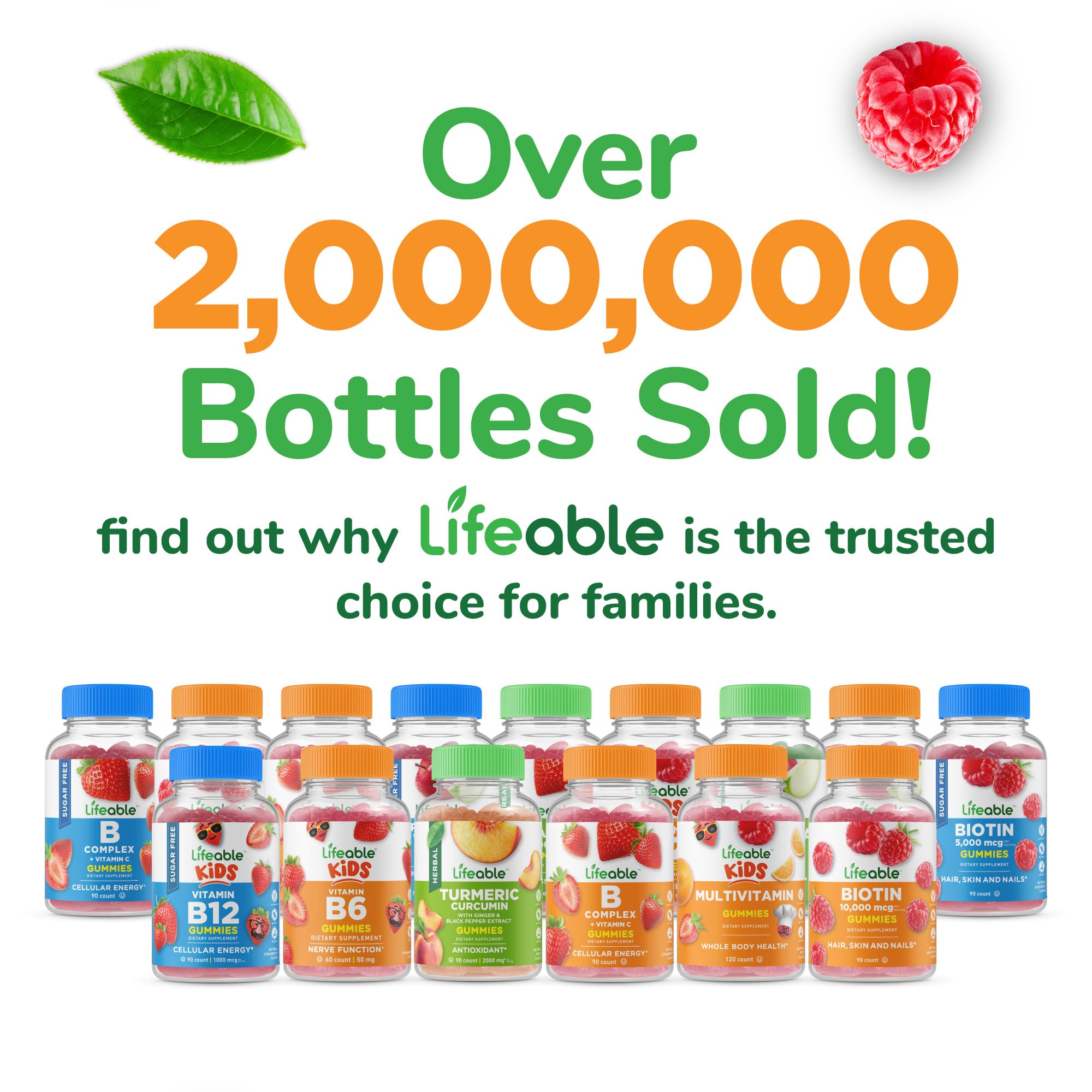 Vitamin D Gummies for Adults – 5000 IU D3 | Immune Support & Healthy Bones | Lifeable 90 Gummies