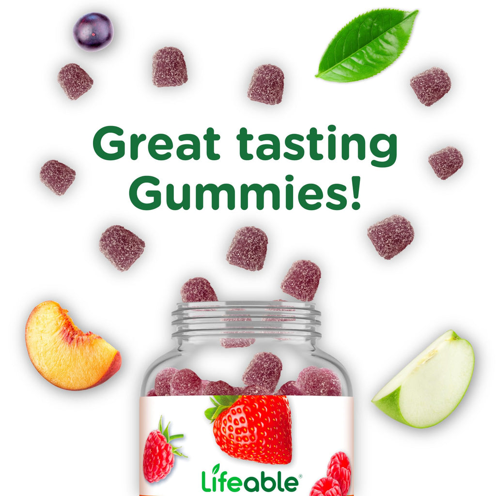 Vitamin D Gummies for Adults – 5000 IU D3 | Immune Support & Healthy Bones | Lifeable 90 Gummies