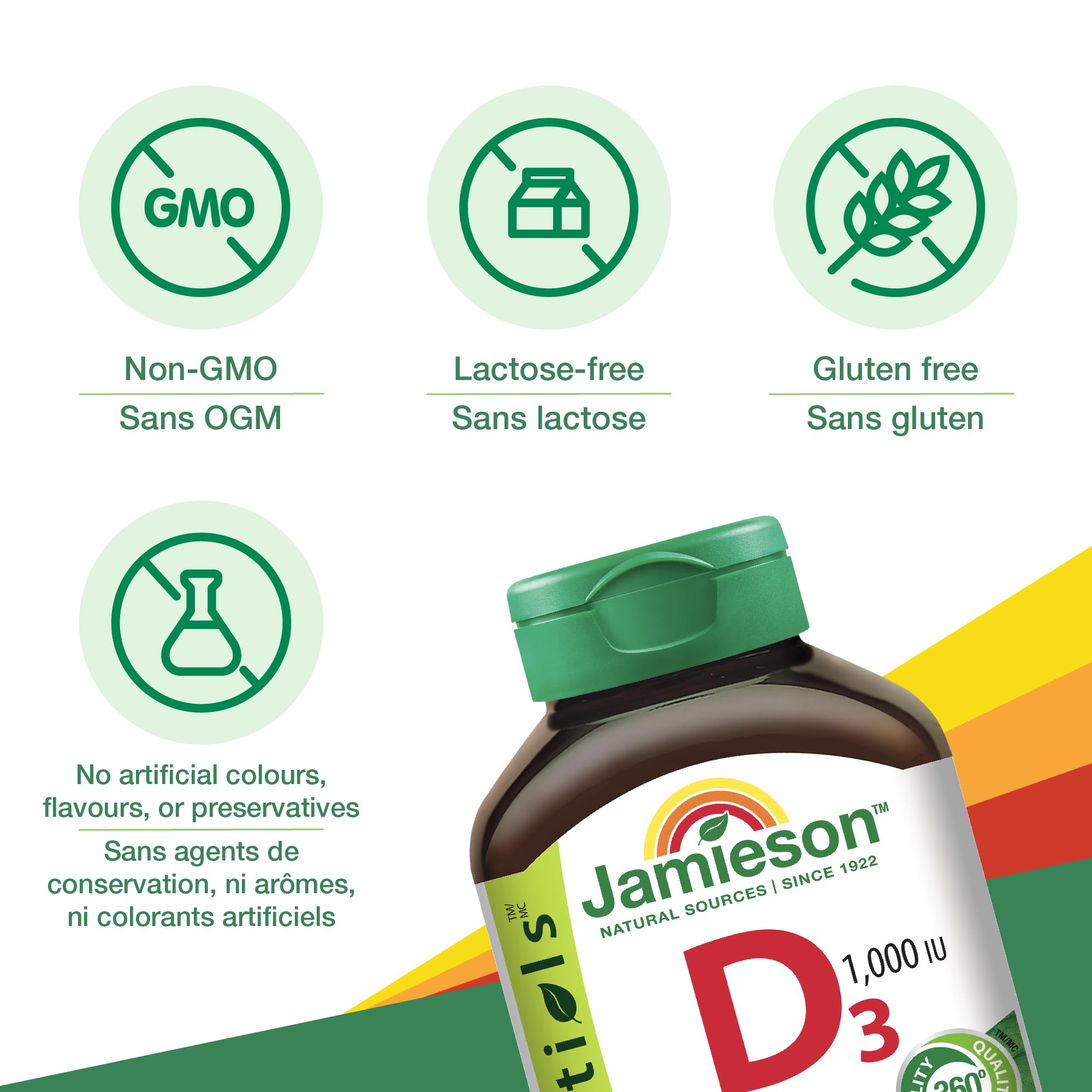 Vitamin D3 1,000 IU – 240 Tabs | Jamieson Laboratories