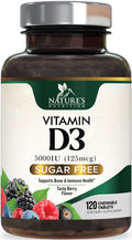Vitamin D3 5000 IU Chewables – Immune & Bone Support | Nature's Nutrition