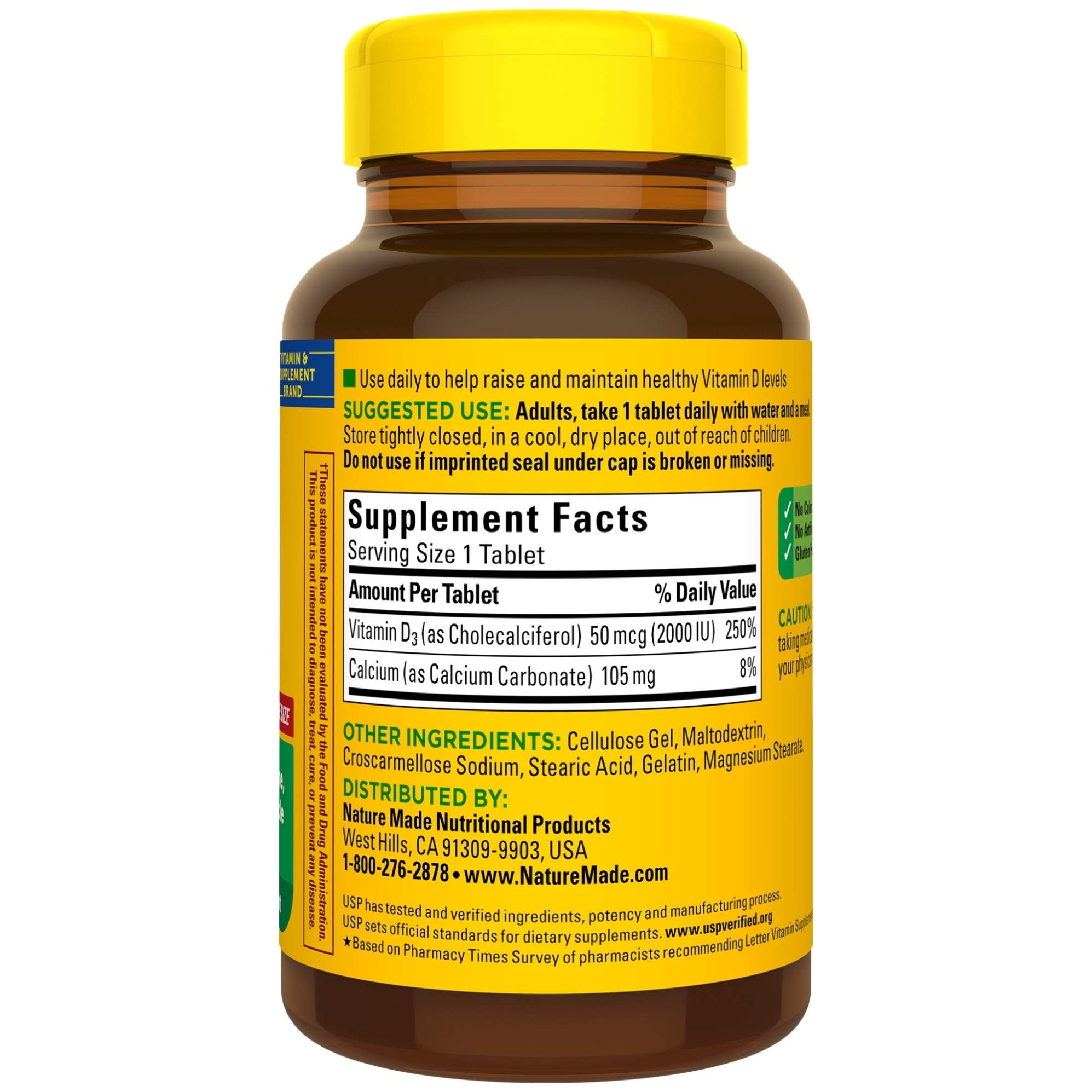 Vitamin D3 2000 IU (50 mcg) – 220 Tablets | Immune Support & Bone Health
