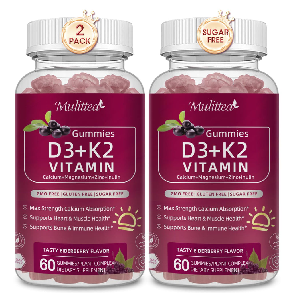 Vitamin D3 10000 IU + K2 MK-7 Vegan Gummies for Immune & Bone Support