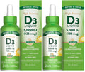 Nature's Truth Vitamin D3 Liquid 5000 IU - 2 fl oz, Non-GMO & Gluten Free (Pack of 2)