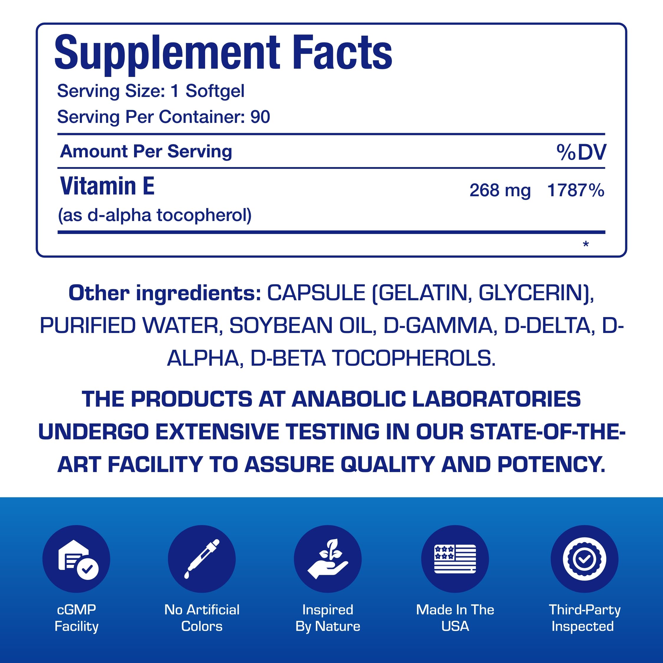 Vitamin E 400 IU Softgels – Clinical Formula Natural Vitamin E with d-Alpha Tocopherol & Mixed Tocopherols | 90 Servings