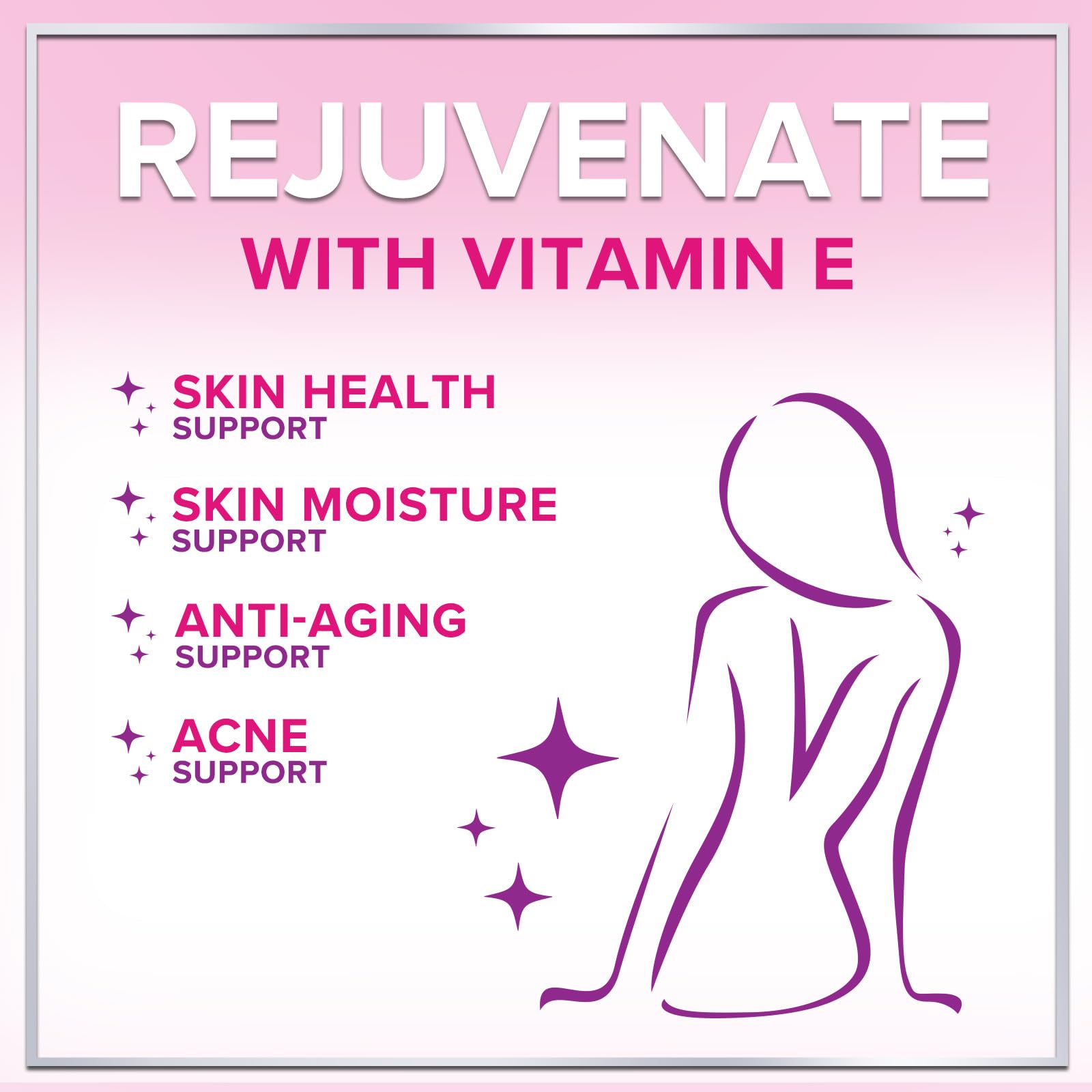 Vitamin E 400 IU Softgels – Hair & Skin Support, Immune Health, Non-GMO, Gluten Free (120 Softgels)