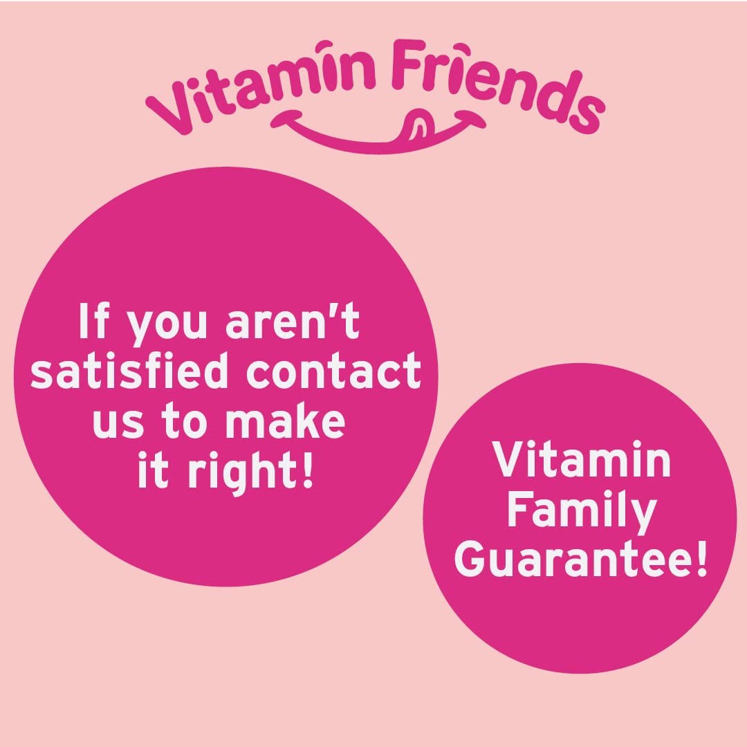 Vitamin Friends Vegan Kids Multivitamin & Iron Gummies – Strawberry Jam (60 Day Supply)