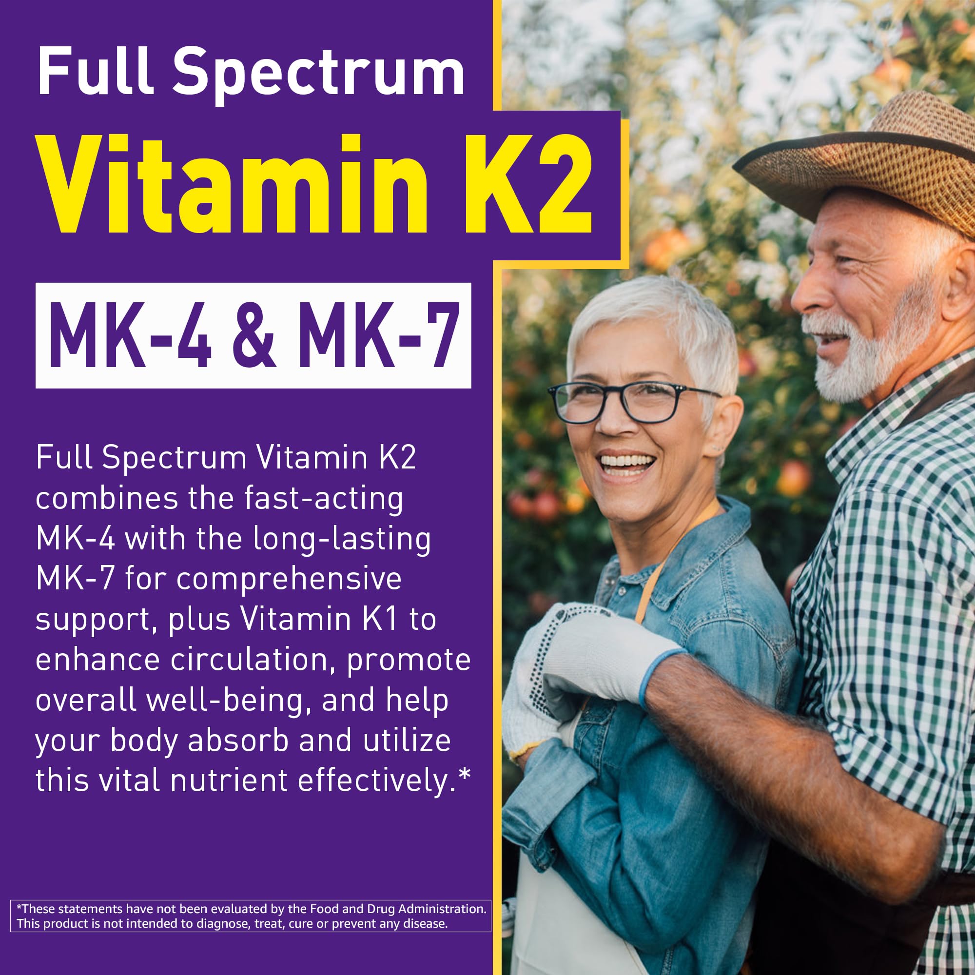 Vitamin K Complex Gummies with D3 (K2 MK7/MK4, K1) – 60 Gummies | Bone Support
