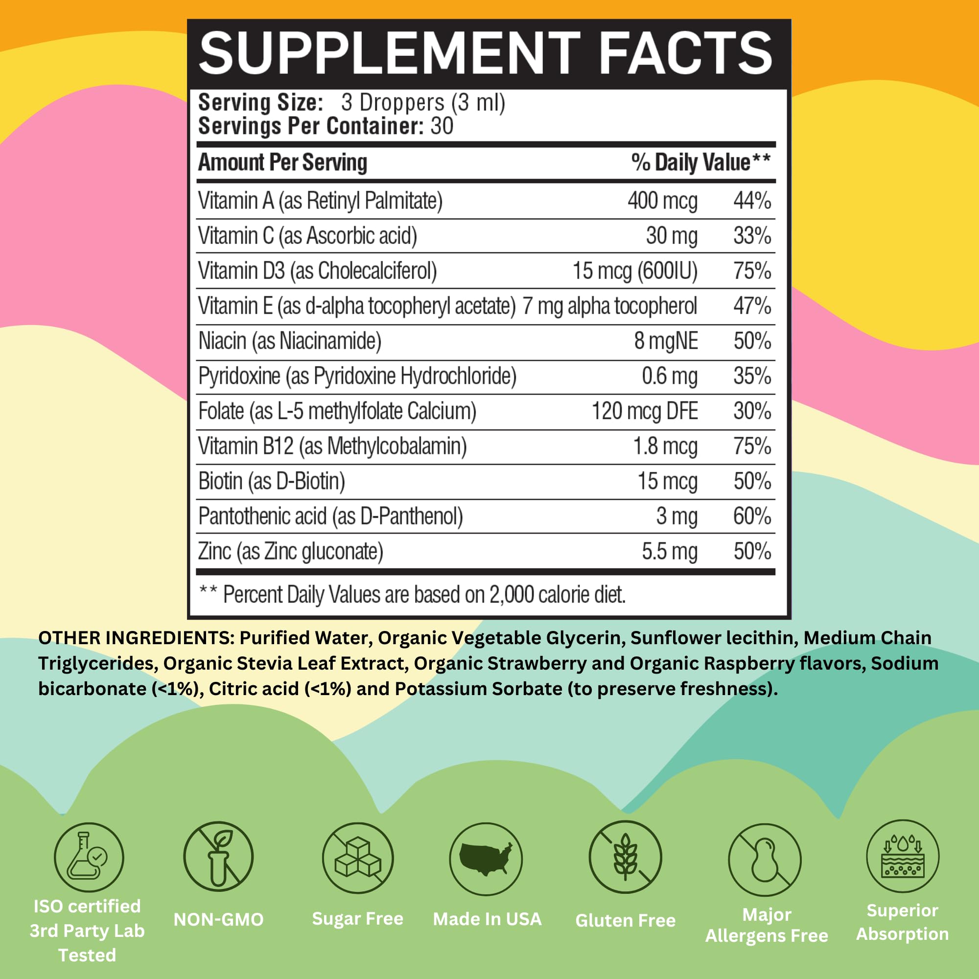 Vitaminally Liposomal Kids Multivitamin – Non-GMO, Sugar Free