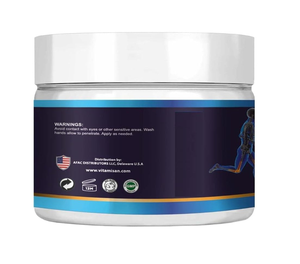 VITAMISAN Premium Organic Glucosamine & Chondroitin Cream (Pack of 2) – MSM, Arnica & Collagen