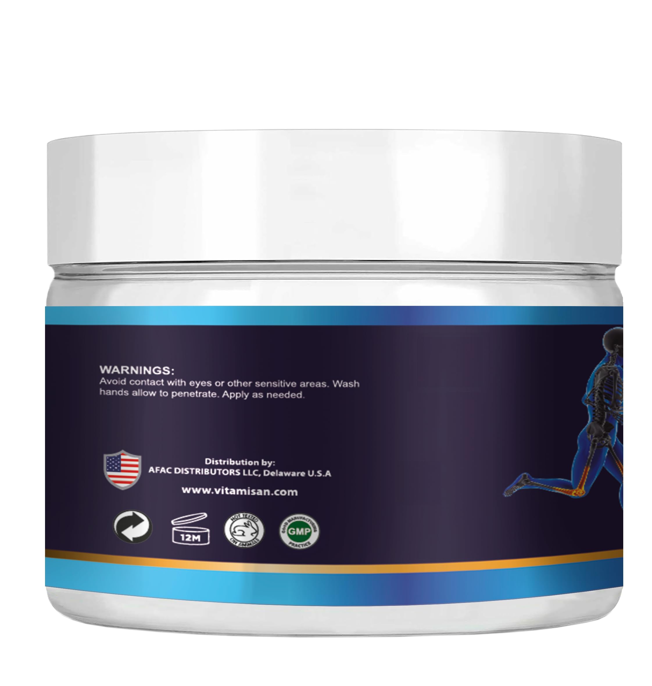 VITAMISAN Glucosamine Chondroitin MSM Collagen Arnica Cream 4oz – 2 Pack – Made in USA