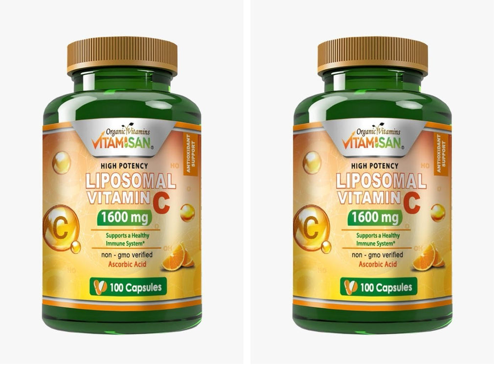 VITAMISAN Liposomal Vitamin C - 100 Capsules (Pack of 2) | High Absorption, Immune Support, No GMO