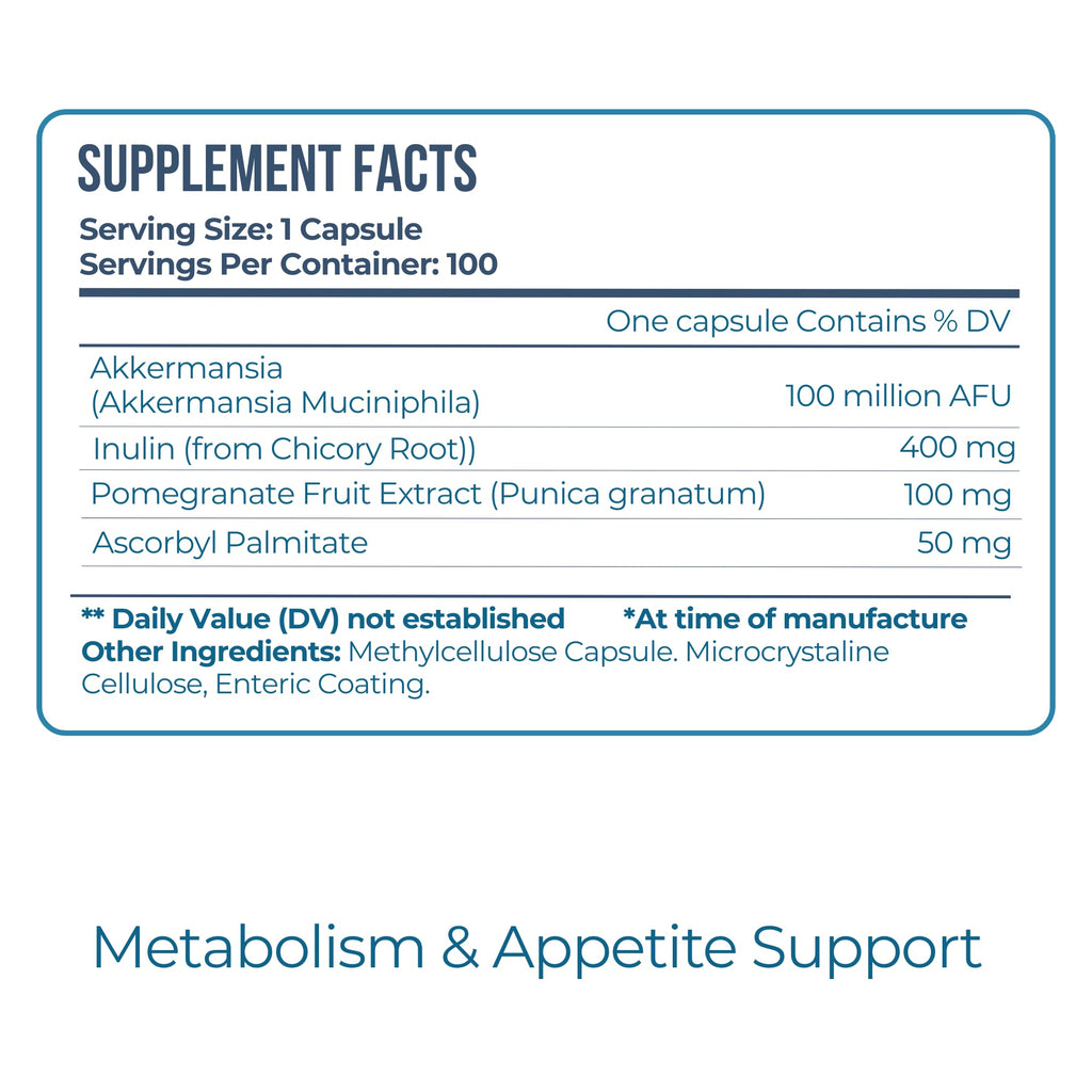 Vitamo Akkermansia Muciniphila Probiotic – 100 Million AFU, GLP-1 Activator | Metabolic & Digestive Health | Made in USA