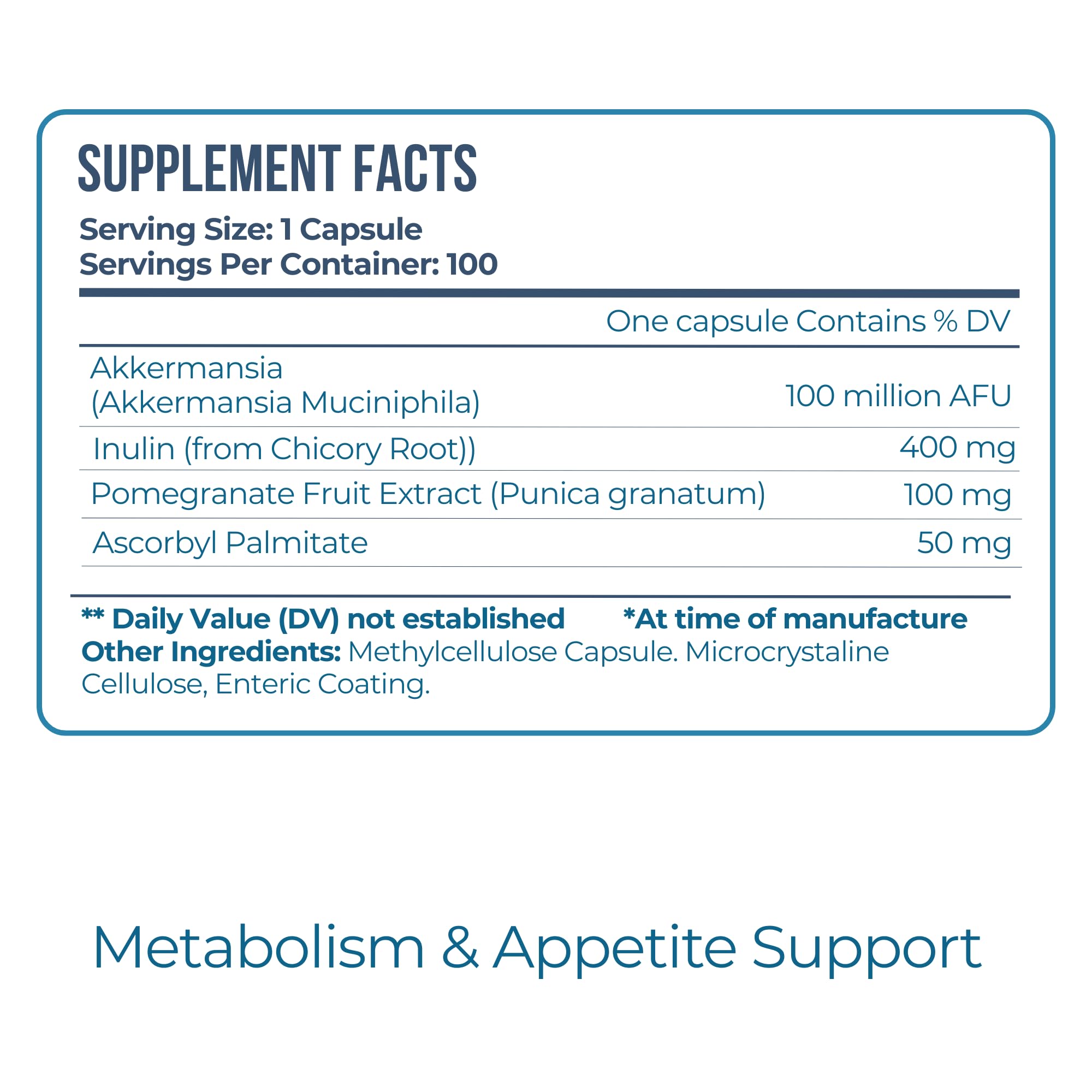 Vitamo Akkermansia Muciniphila Probiotic – 100 Million AFU, GLP-1 Activator | Metabolic & Digestive Health | Made in USA