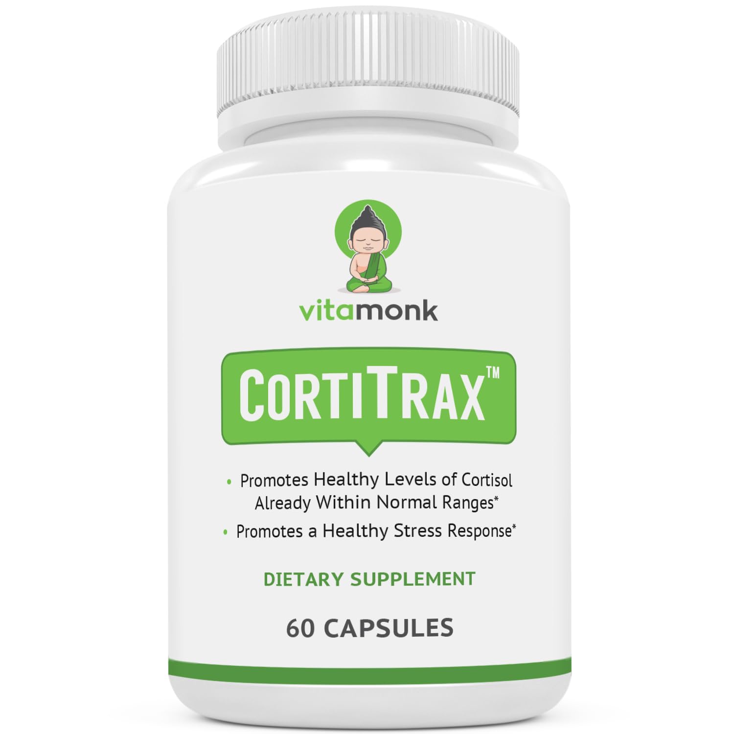 VitaMonk CortiTrax Natural Cortisol Blocker – Doctor Formulated Cortisol Support (60 Capsules)