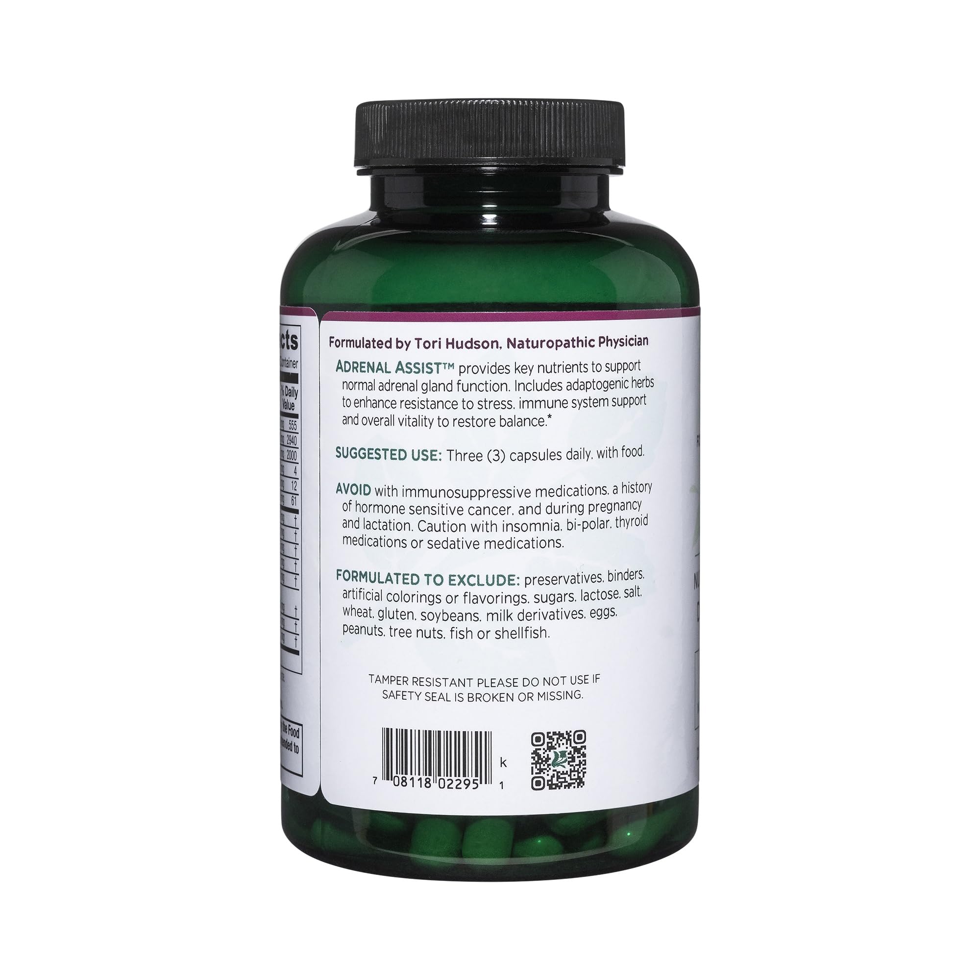 Vitanica Adrenal Assist – Vegan Adrenal Support, 180 Capsules