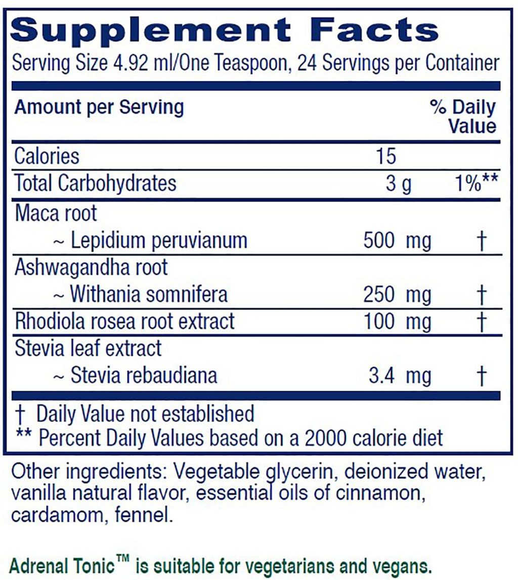 Vitanica Adrenal Tonic – Adrenal Support, Alcohol-Free, Vegan, Chai Spice, 4 oz