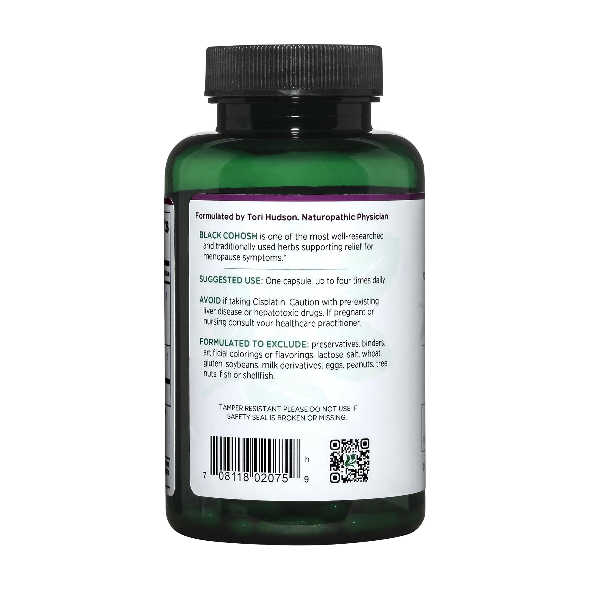 Vitanica Black Cohosh Cimicifuga Extract Plus – Vegan, 120 Capsules