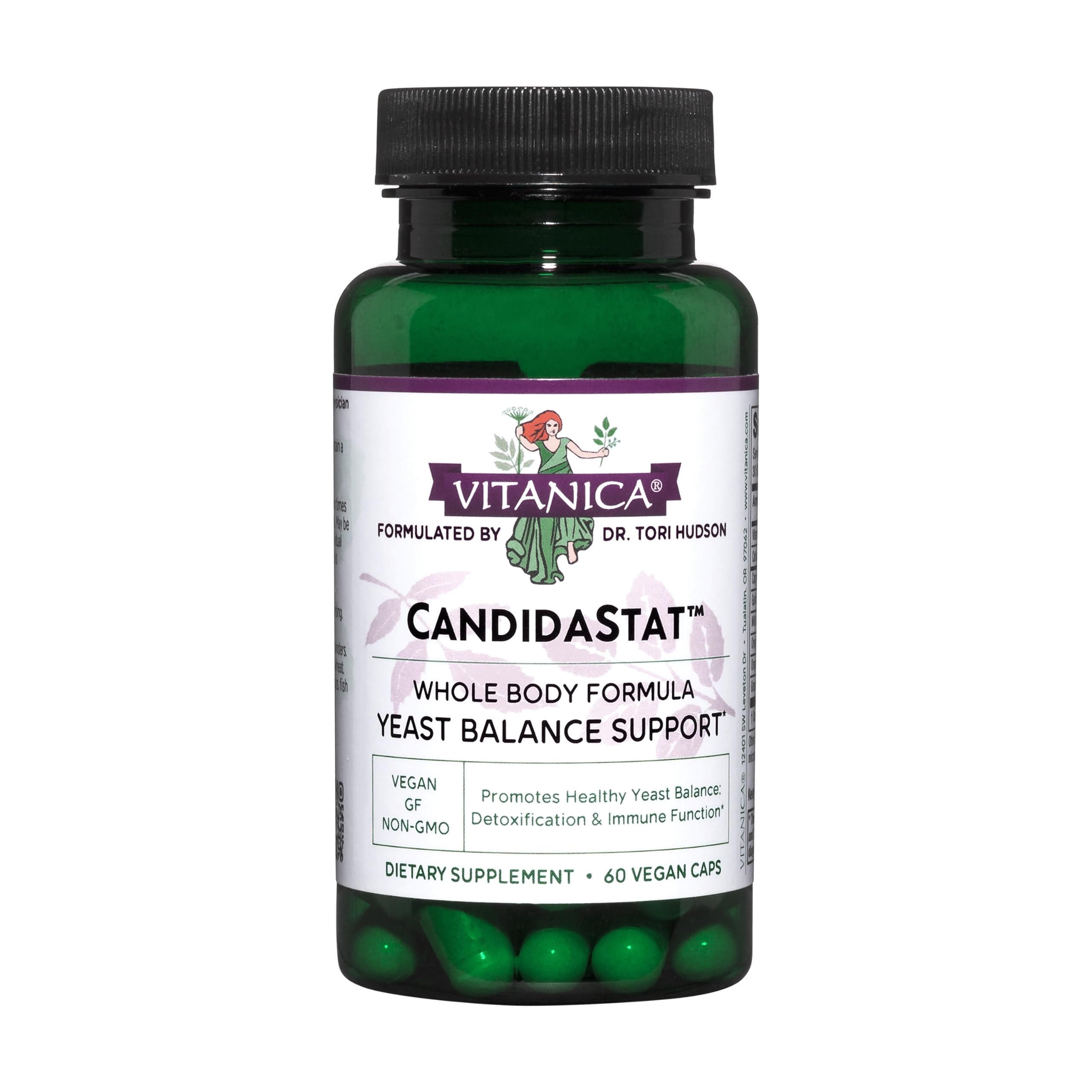 Vitanica Candidastat - Balanced Candida Support, Vegan, 60 Capsules