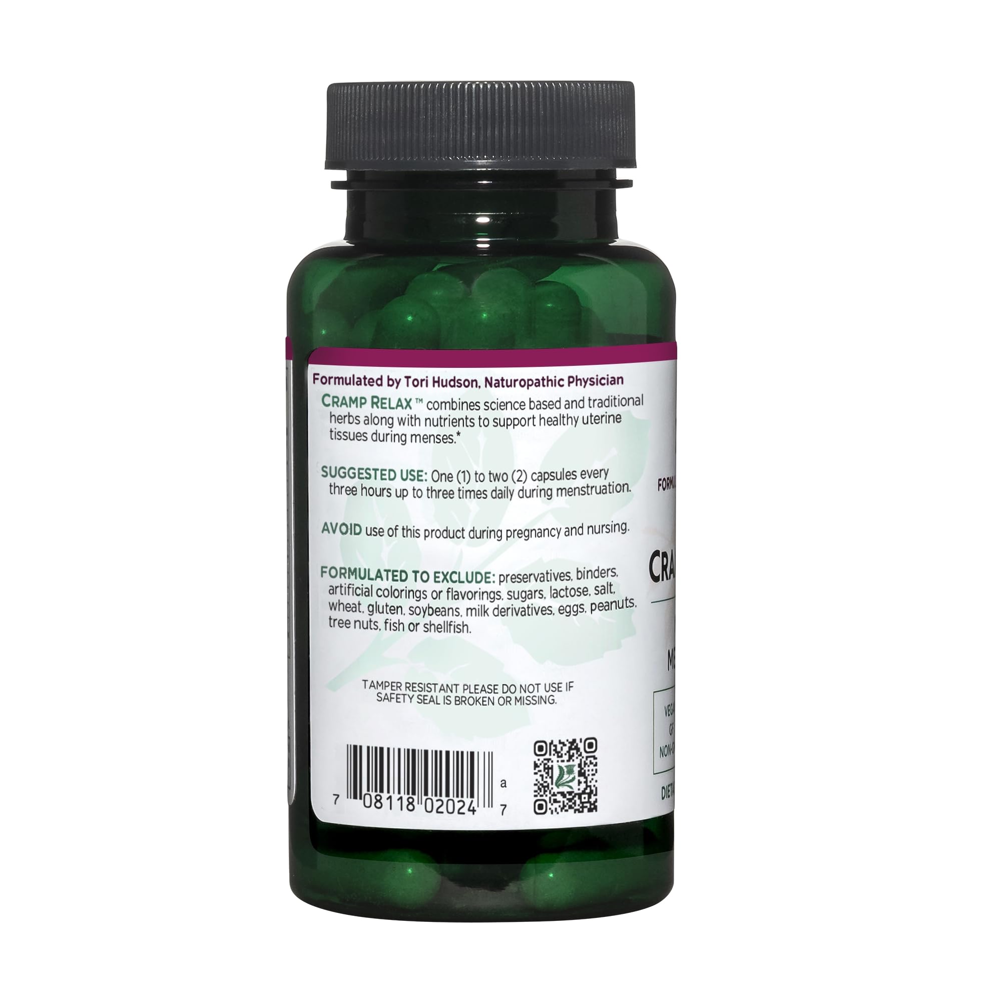 Vitanica Cramp Relax – Menstrual Support – Vegan – 60 Capsules