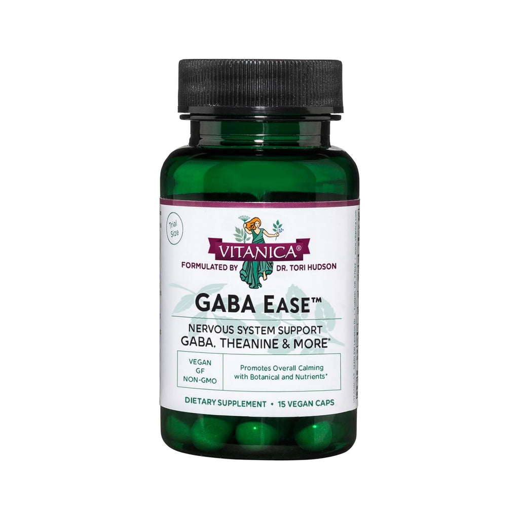 Vitanica GABA Ease – GABA & L-Theanine Calm & Relaxation for Women | 15 Vegan Caps