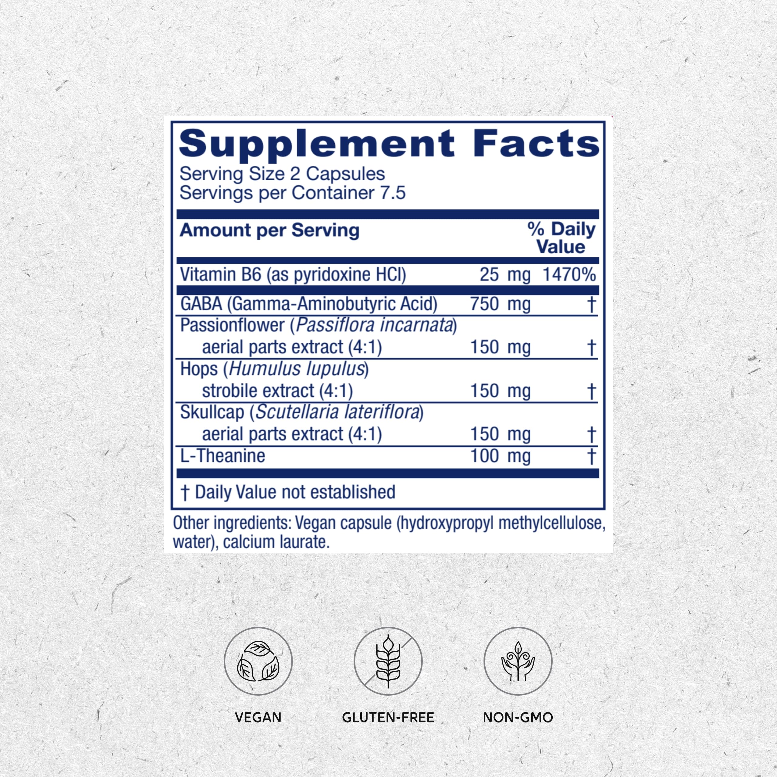 Vitanica GABA Ease – Calm & Relaxation Supplement with GABA & L-Theanine