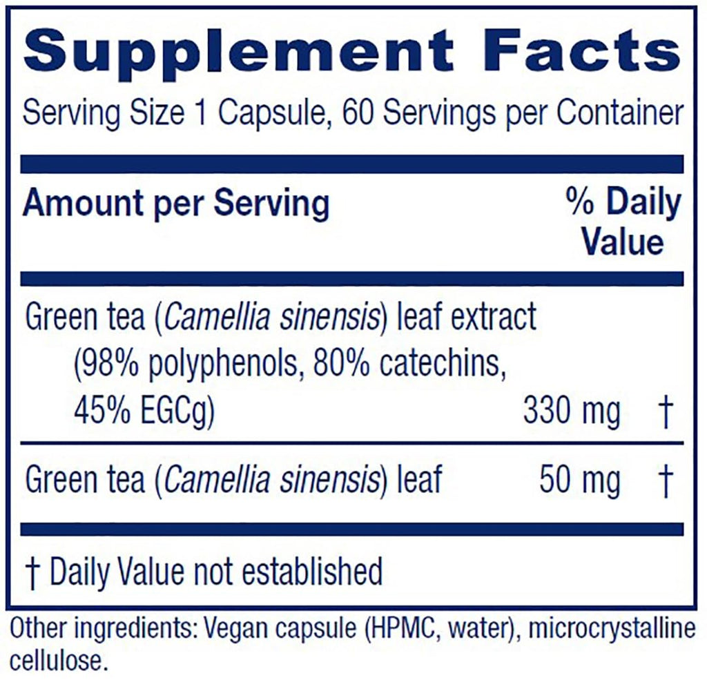 Vitanica Green Tea – 330 mg Green Tea Polyphenols | Immune & Breast Health Support | Vegan, 60 Caps