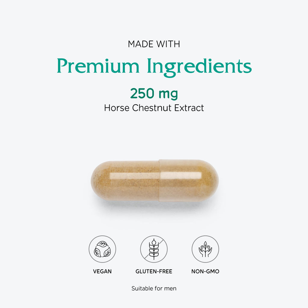 Vitanica Horse Chestnut 60 Capsules – Vein & Circulation Support (Vegan)