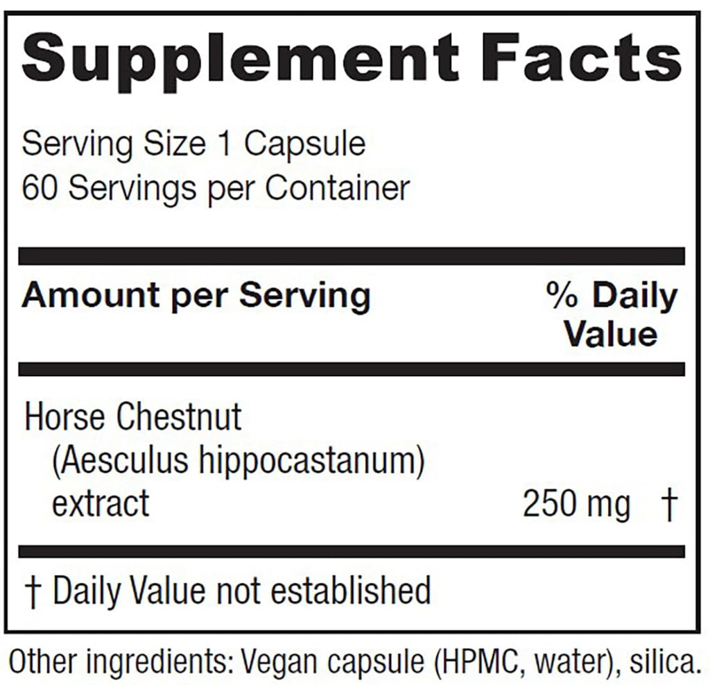 Vitanica Horse Chestnut – Vein & Circulation Support (Vegan, 60 Capsules)