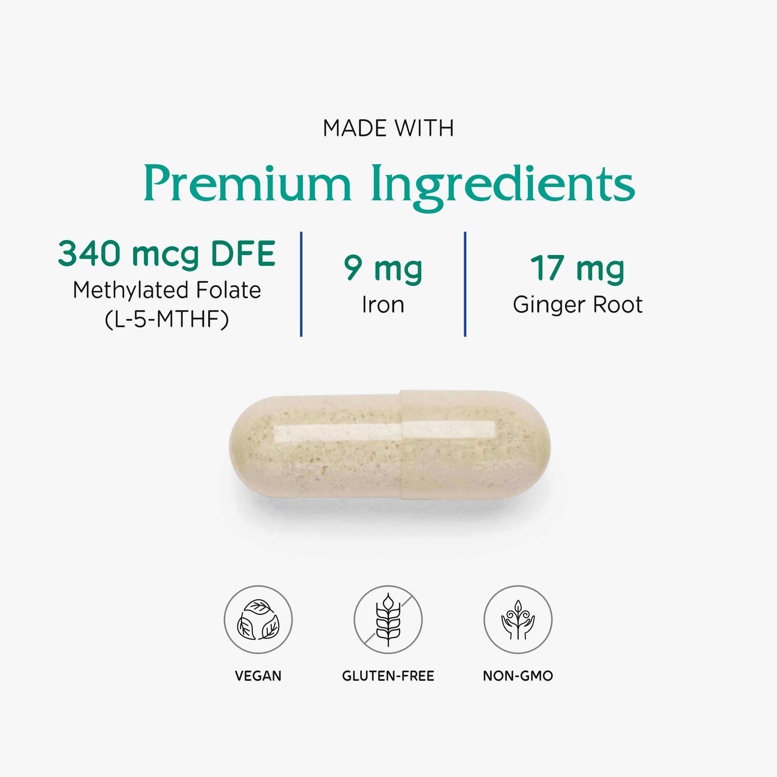 Vitanica Maternal Symmetry Prenatal & Postnatal Vitamins – Vegan, 180 Capsules