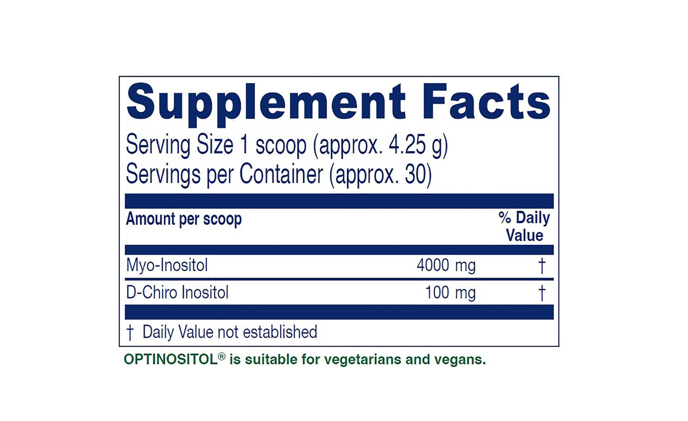 Vitanica Optinositol – Ovulation Support with Myo-Inositol & D-Chiro-Inositol | 4000 mg Myo-Inositol + 100 mg D-Chiro-Inositol – 4.4 oz