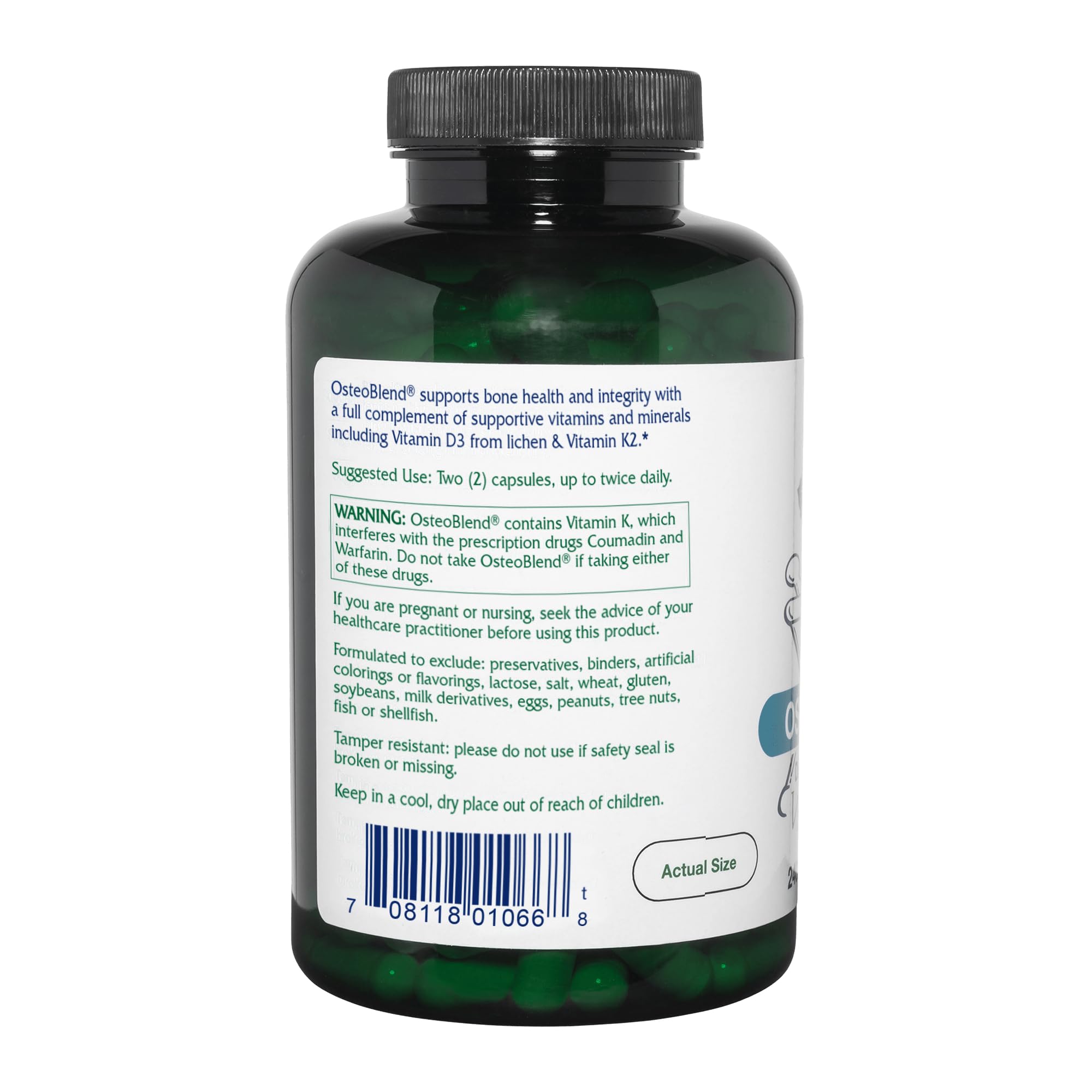 Vitanica OsteoBlend Bone Support – Vegan, 240 Capsules