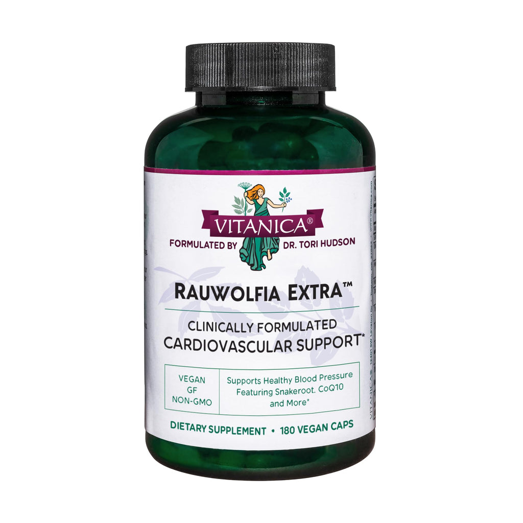 Vitanica Rauwolfia Extra - Heart Health Support with CoQ10 & Magnesium | 180 Vegan Caps
