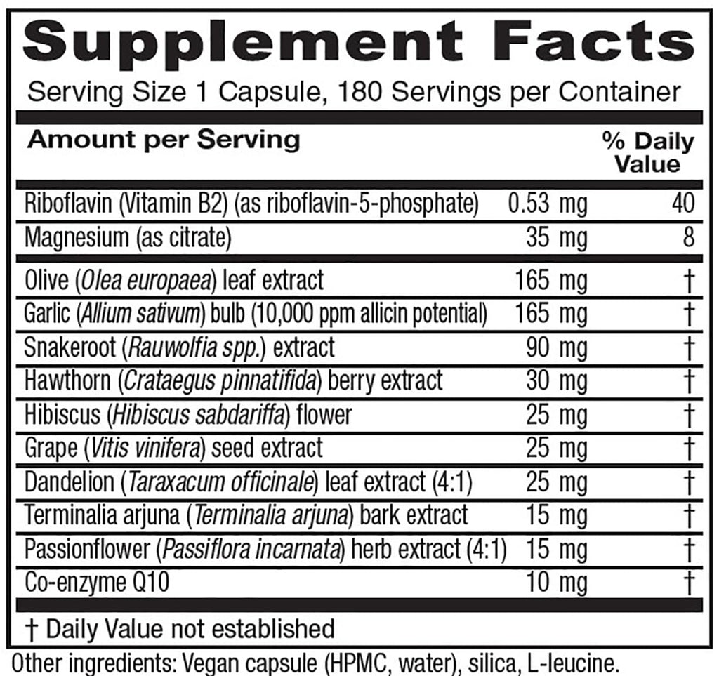 Vitanica Rauwolfia Extra - Heart Health Support with CoQ10 & Magnesium | 180 Vegan Caps