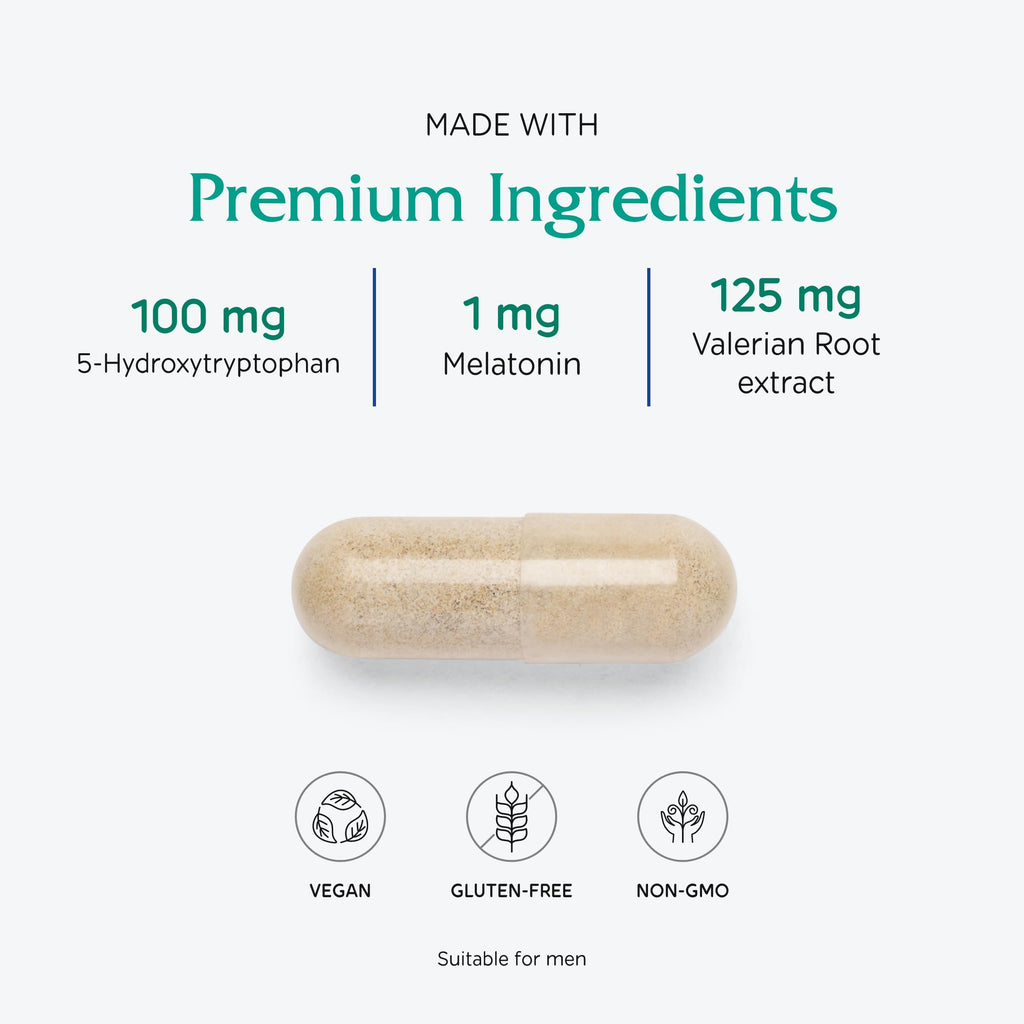 Vitanica Sleepblend – Non Habit Forming Sleep Support, 60 Capsules (Vegan)