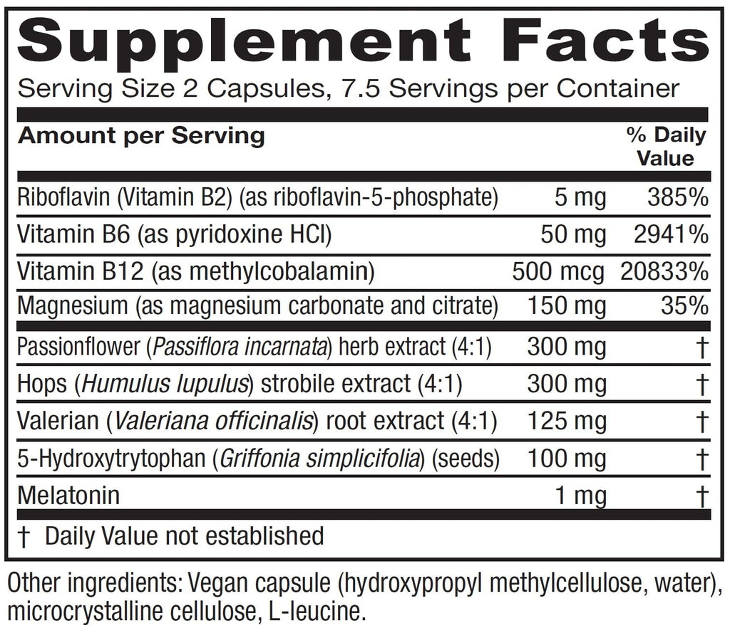 Vitanica SleepBlend – Sleep & Relaxation Support for Women | Melatonin, Valerian Root, Vitamin B2 & B12, Magnesium | 15 Vegan Caps