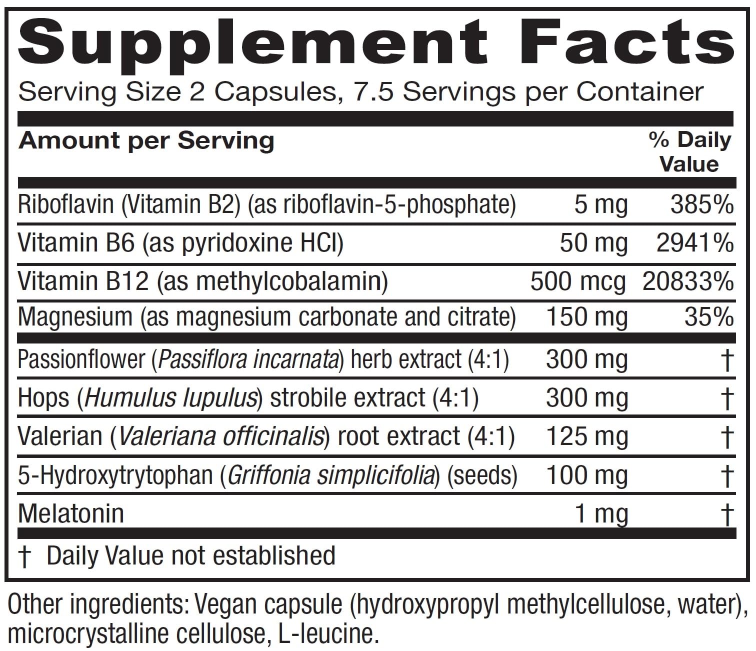 Vitanica SleepBlend – Sleep & Relaxation Support for Women | Melatonin, Valerian Root, Vitamin B2 & B12, Magnesium | 15 Vegan Caps