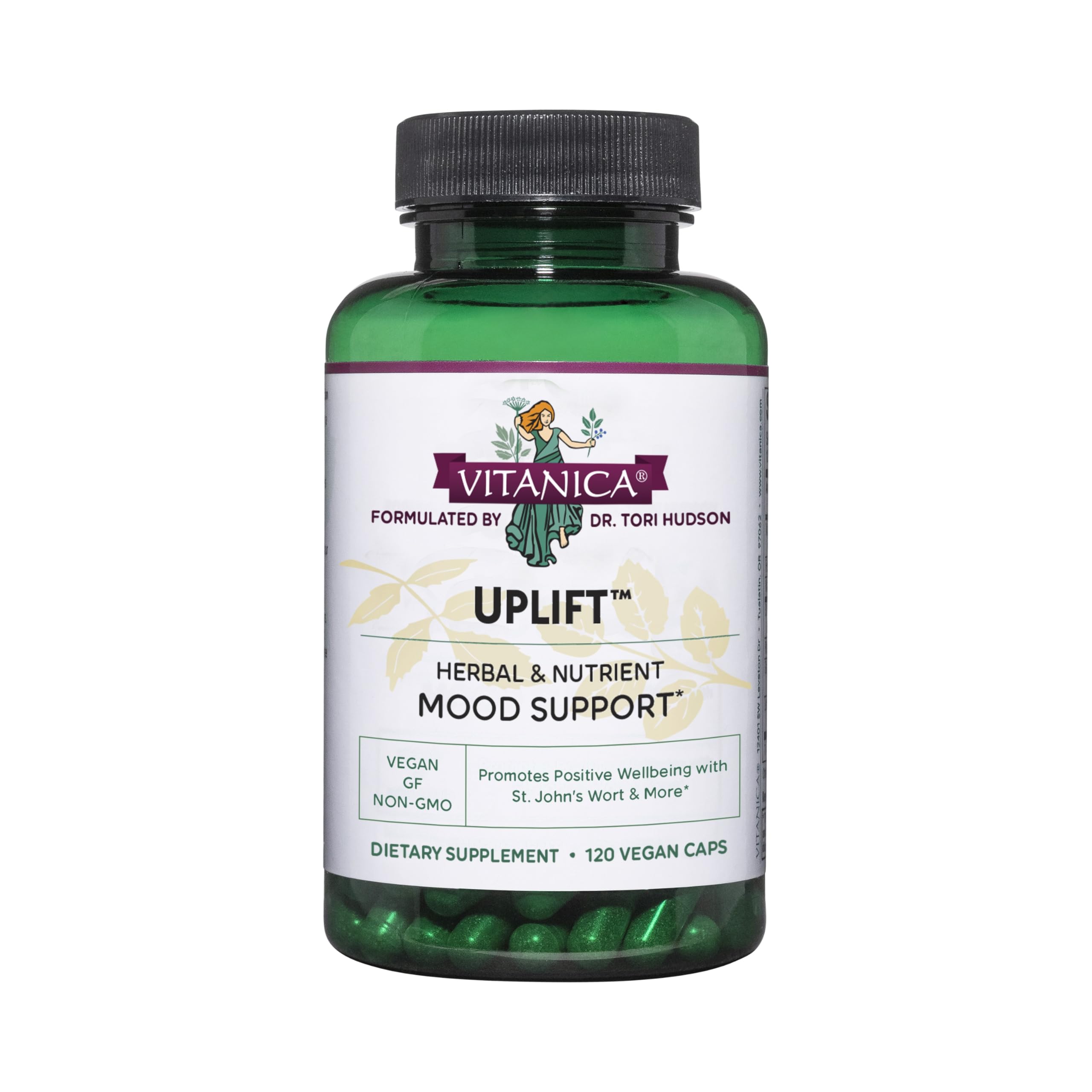 Vitanica Uplift, Mood and Emotional Support, Vegan, 120 Capsules