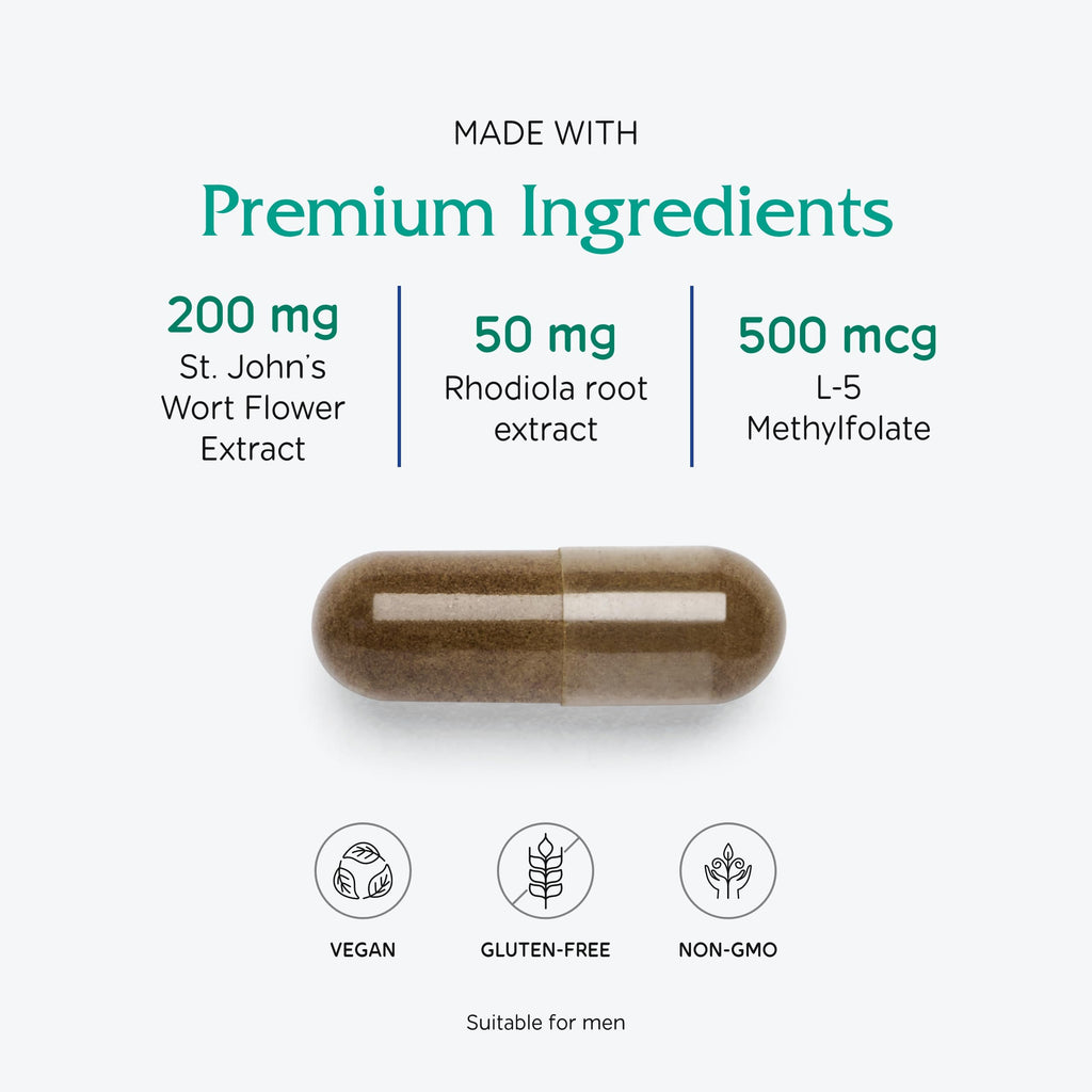 Vitanica Uplift — Mood & Emotional Support, Vegan, 60 Capsules