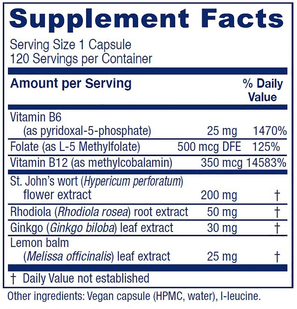 Vitanica Uplift — Mood & Emotional Support, Vegan, 120 Capsules
