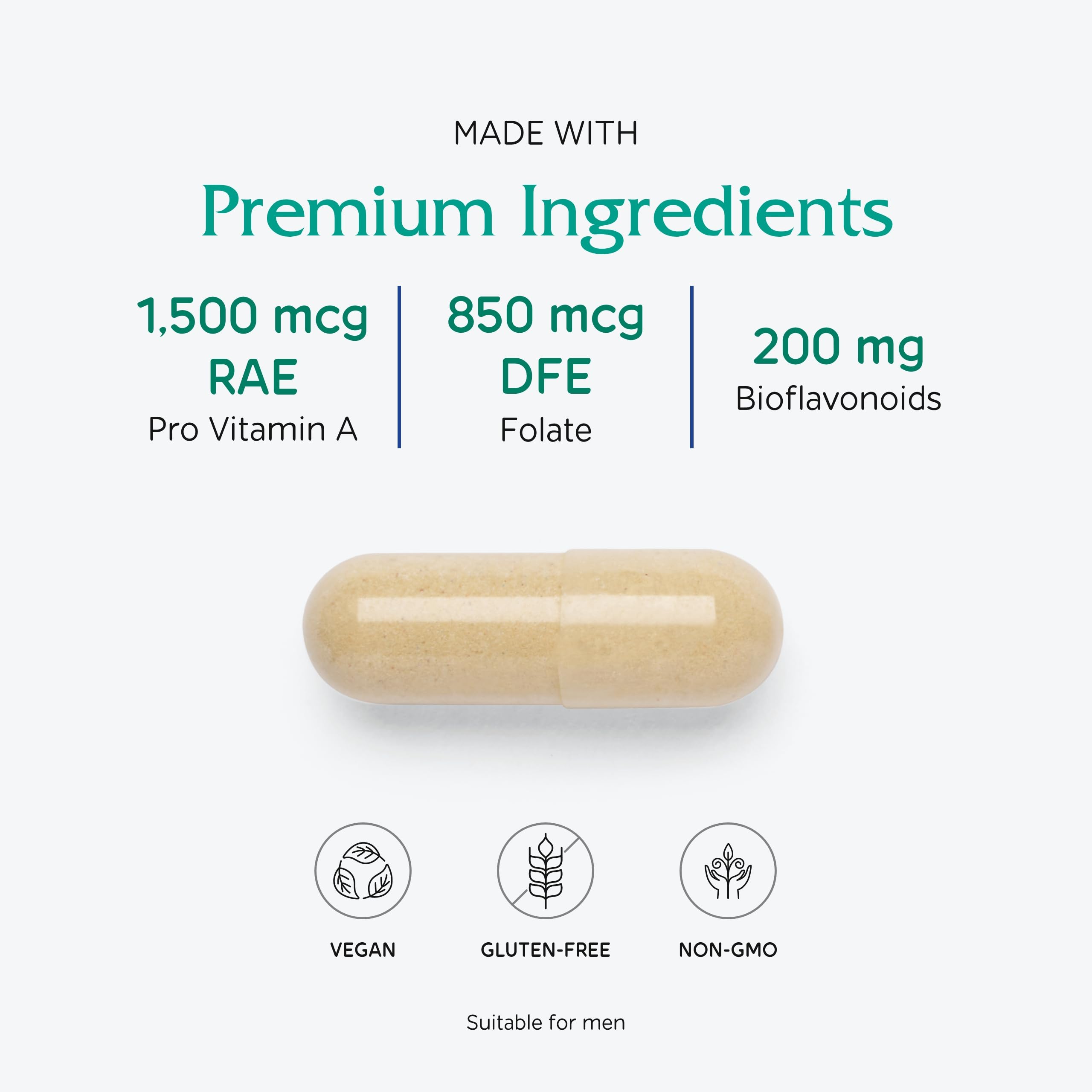 Vitanica Women's Symmetry - High Potency Daily Multivitamin, 180 Capsules, Vegan