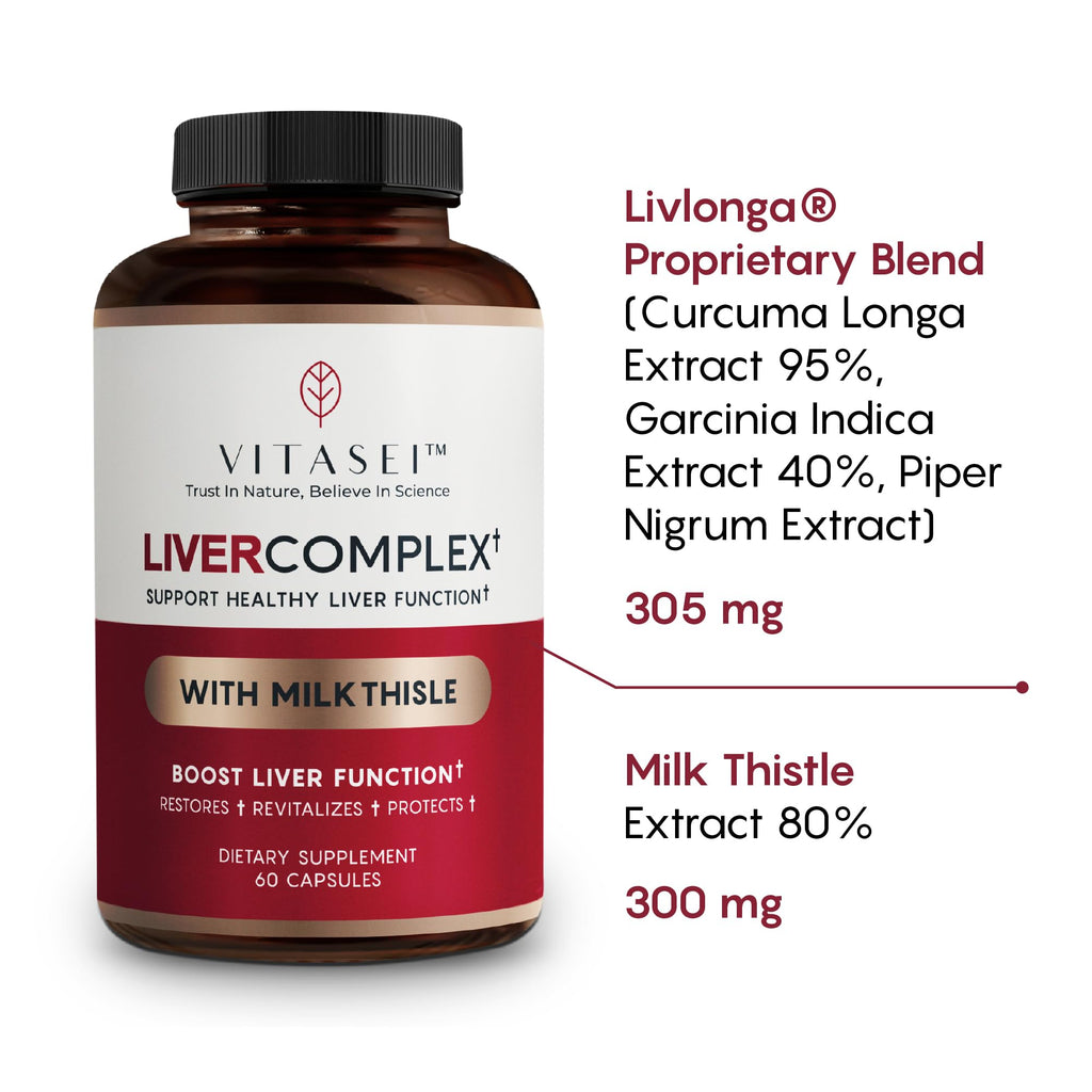 VITASEI Liver Cleanse Detox & Repair with Milk Thistle, Curcumin C3