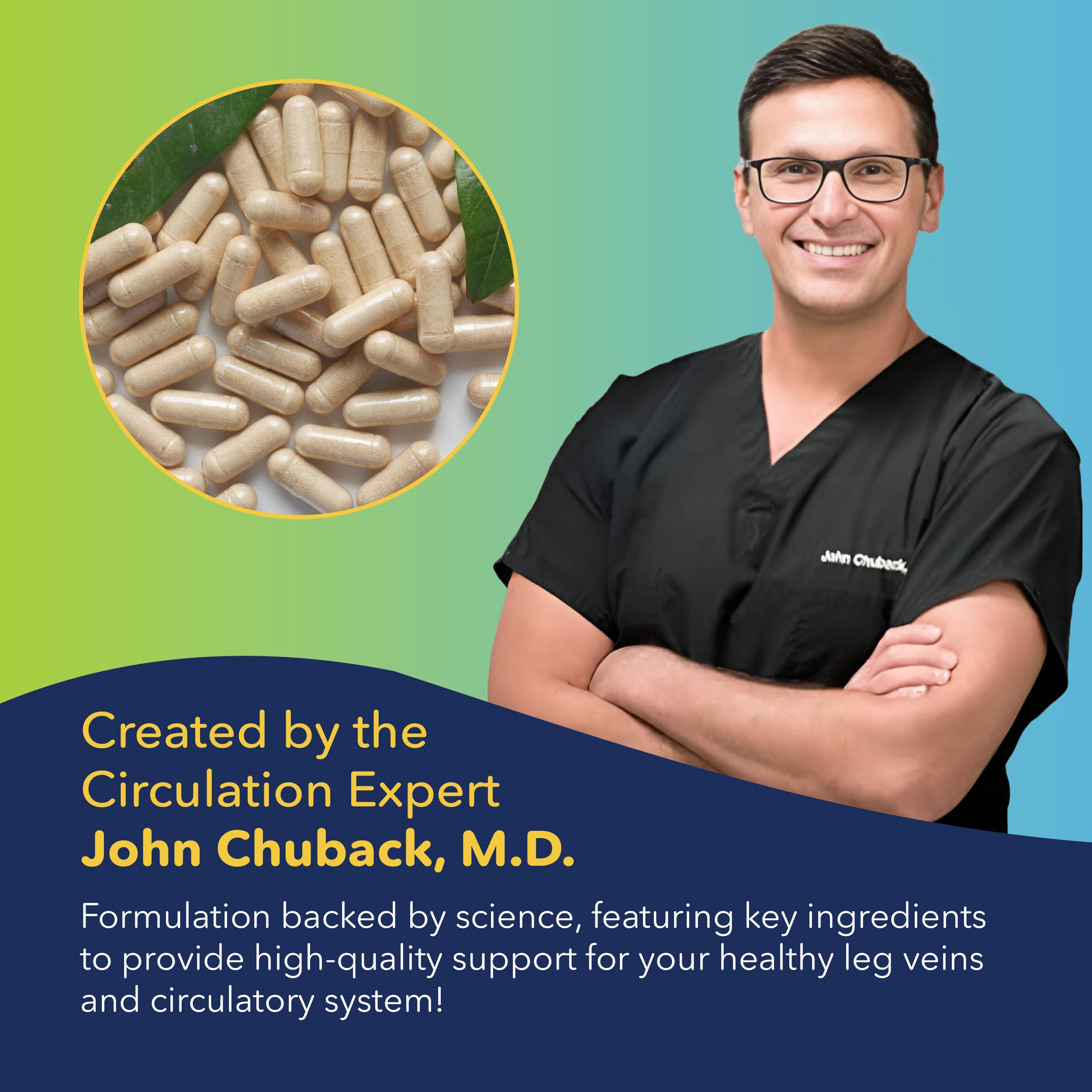 VITASUPPORTMD Vein Formula - MPFF Diosmin Hesperidin 1000 mg, 60 Capsules