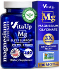VitaUp Magnesium Glycinate 200mg – USA Made, Sleep & Heart Support