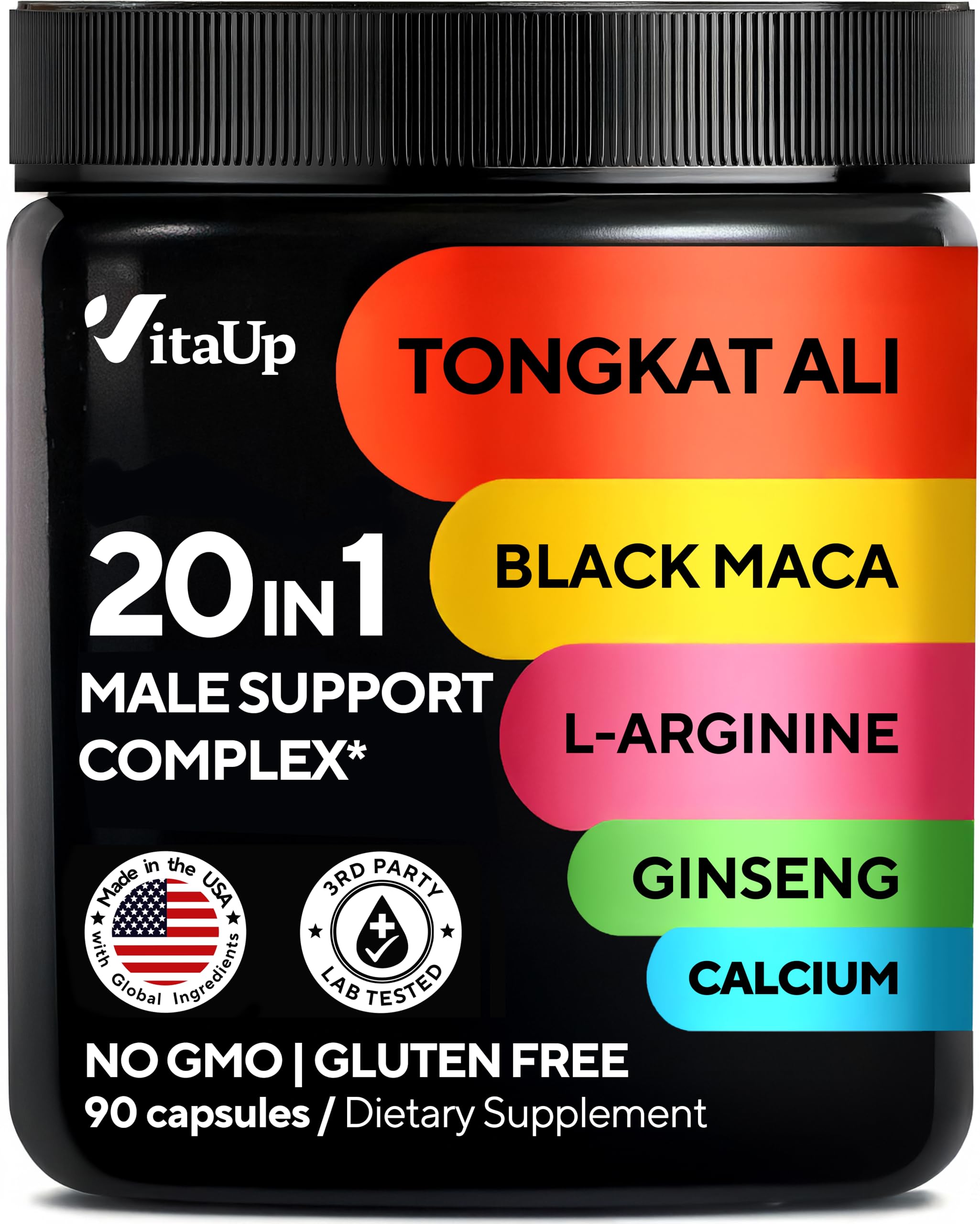VitaUp Tongkat Ali 20-in-1 for Men – USA Made, 90 Caps