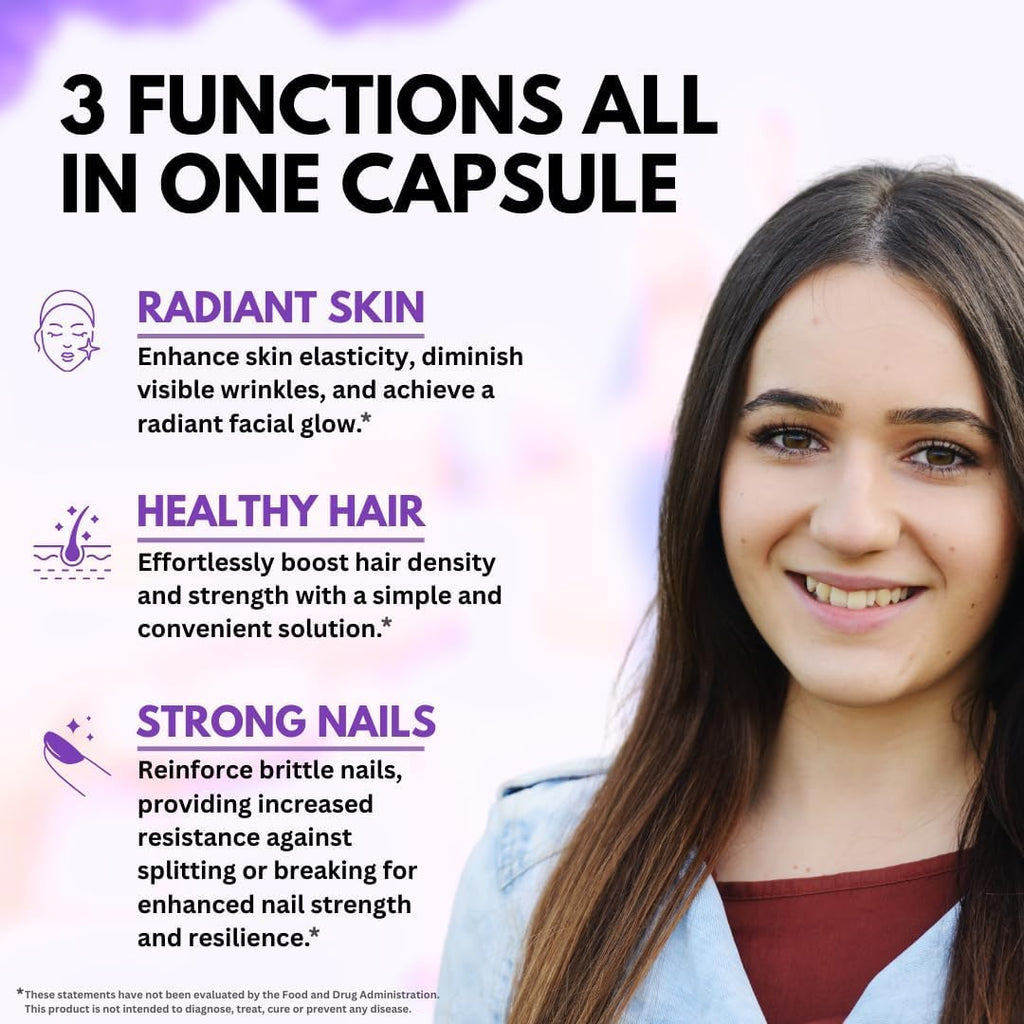 Vitboost Biotin with Hyaluronic Acid, Collagen & Keratin – 25000 mcg Hair Growth Vitamins for Men & Women – 120 Capsules – USA Made